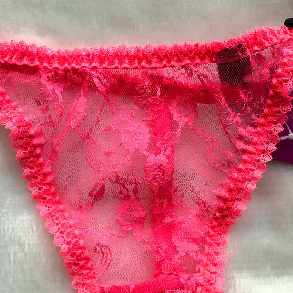 L’Agent by Agent Provocateur Monica Neon Melon Thong Large - Picture 5 of 11